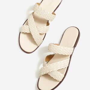 Madewell The Mena Slide Sandal in color Ecru